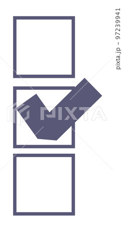 Check mark with boxes and tick, done list Check mark with boxes and tick, done list 97239941