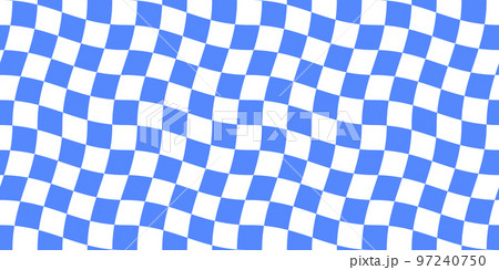 Groovy psychedelic wavy chessboard seamless pattern. Hippie twisted gingham checkerboard background. Checker retro psychedelic seamless texture. Vector illustration isolated on white background Groovy psychedelic wavy chessboard seamless pattern. Hippie twisted gingham checkerboard background. Checker retro psychedelic seamless texture. Vector illustration isolated on white background 97240750