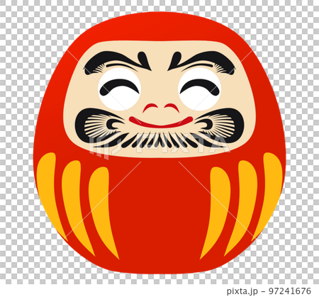 笑達磨沒有字母插圖素材 97241676