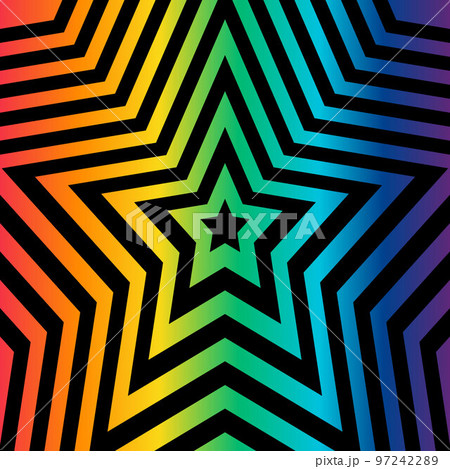 Abstract optical illusion background with a star. Vector. Abstract optical illusion background with a star. Vector. 97242289
