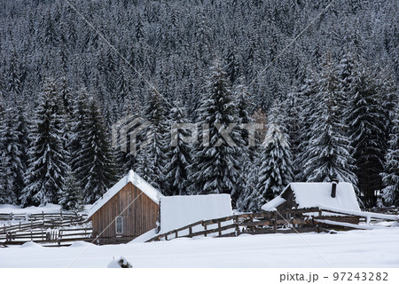 Winter woderland with chalet 97243282