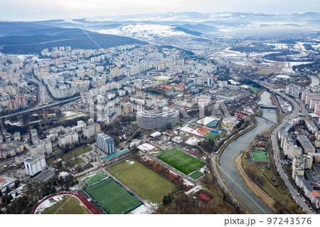 Aerial urban landscape 97243576