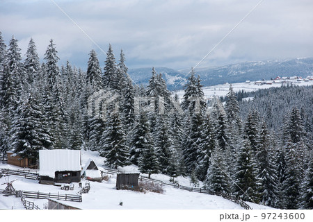 Winter woderland with chalet Winter woderland with chalet 97243600