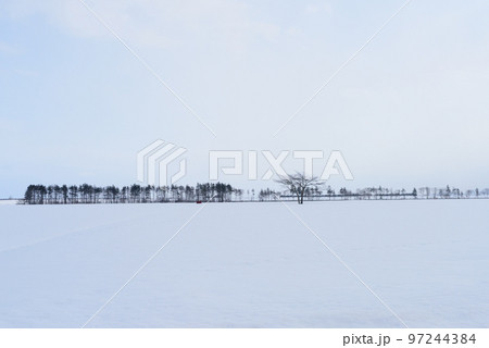 北海道の雪景色 97244384