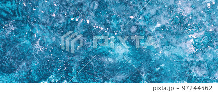 Abstract art background blue and white colors, macro. Watercolor painting with soft turquoise gradient. 97244662