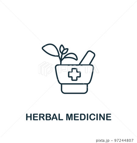 Herbal Medicine icon. Monochrome simple Healthcare icon for templates, web design and infographics 97244807