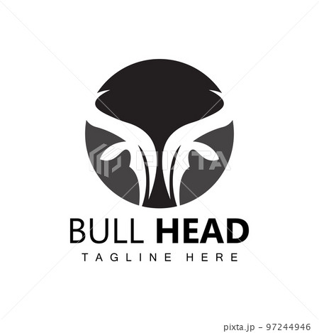 Bull Head Logo, Farm Animal Vector, Livestock Illustration, Company Brand Icon Bull Head Logo, Farm Animal Vector, Livestock Illustration, Company Brand Icon 97244946