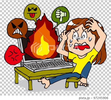 一個在網絡上驚慌失措的女人 一個在網絡上驚慌失措的女人 97245906