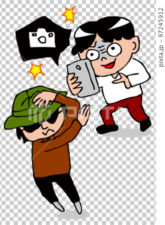 A person who forcibly shoots a person who dislikes it with a mobile phone 97245912