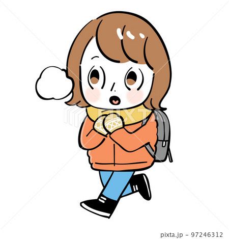 女性　防寒対策　厚着 97246312