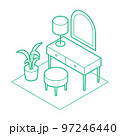 Isometric Vanity Outline Illustration 97246440