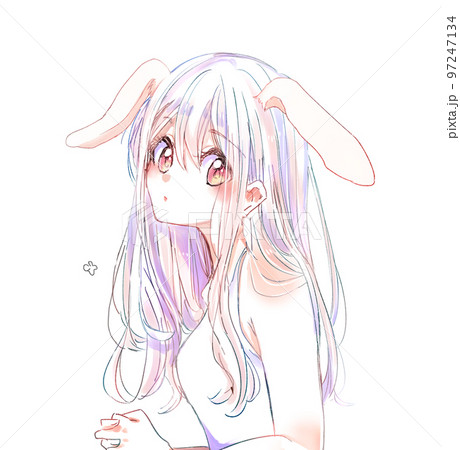 小動物系女子　うさ耳　赤眼 97247134