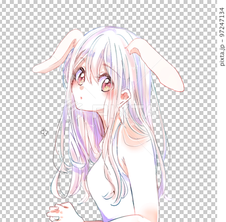 小動物系女子　うさ耳　赤眼 97247134
