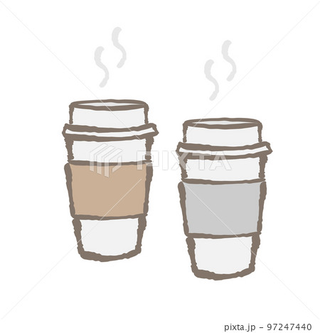温かい飲み物　イラスト　 97247440