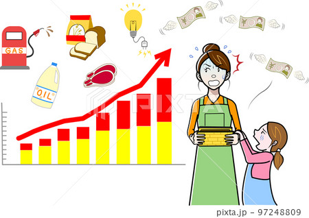 物価高騰で生活苦の親子 97248809