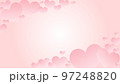 ハートの背景素材,ピンクのグラデーション 97248820