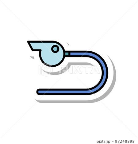 ステッカースポーツ用品イラスト 笛 ステッカースポーツ用品イラスト 笛 97248898