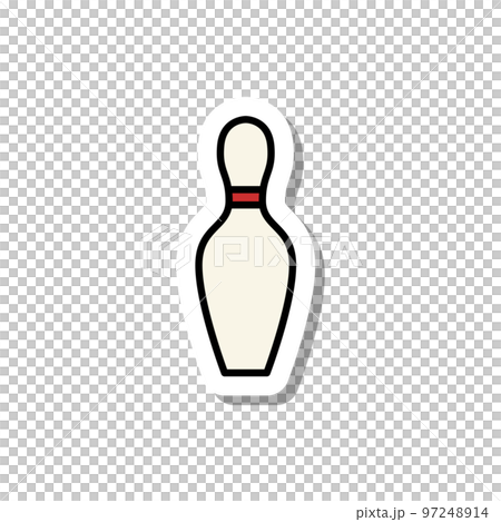 sticker sports equipment illustration bowling pin 97248914