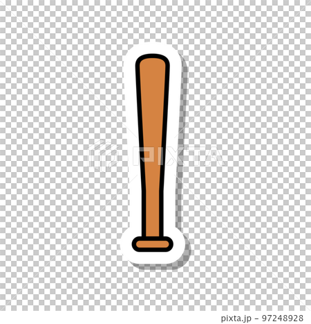 貼紙運動器材插畫棒球棒 貼紙運動器材插畫棒球棒 97248928