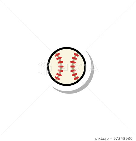 ステッカースポーツ用品イラスト 野球ボール 97248930