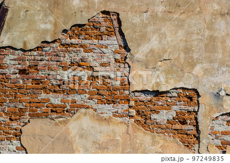 old concrete plaster brick wall texture urban background 97249835