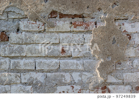 old concrete plaster brick wall texture urban background old concrete plaster brick wall texture urban background 97249839