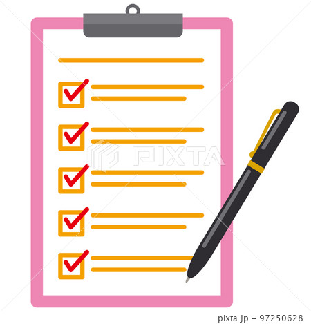 アンケート　調査　クリップボード 97250628