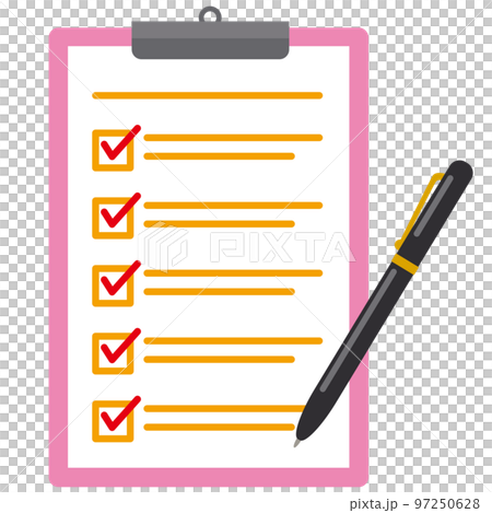 アンケート　調査　クリップボード 97250628