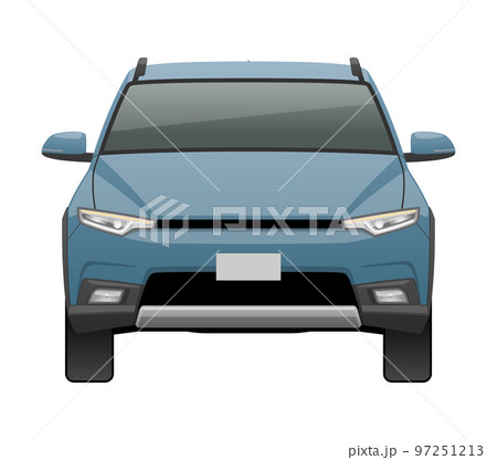 前方から見た車のイラスト(クロスオーバーSUV) 前方から見た車のイラスト(クロスオーバーSUV) 97251213