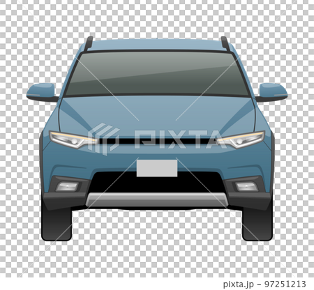 前方から見た車のイラスト(クロスオーバーSUV) 前方から見た車のイラスト(クロスオーバーSUV) 97251213