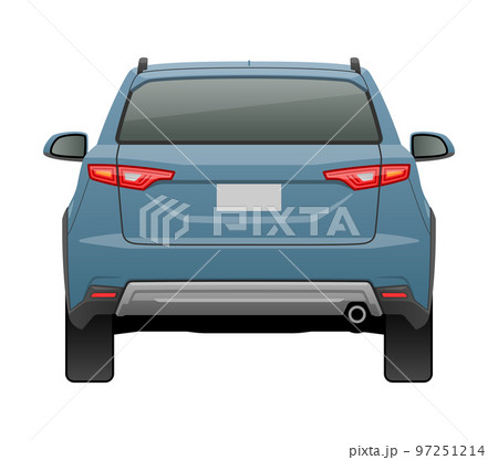後方から見た車のイラスト（クロスオーバーSUV） 97251214