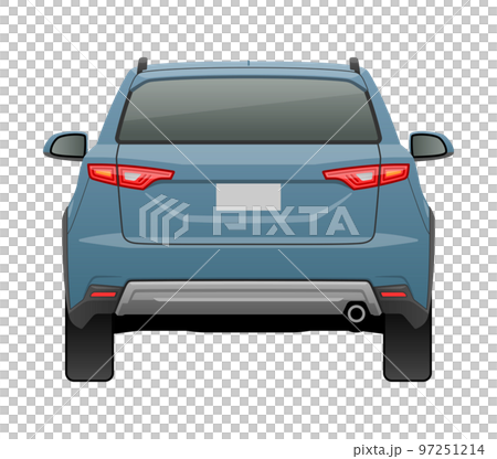 後方から見た車のイラスト（クロスオーバーSUV） 97251214