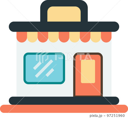 cafe building illustration in minimal style 97251960