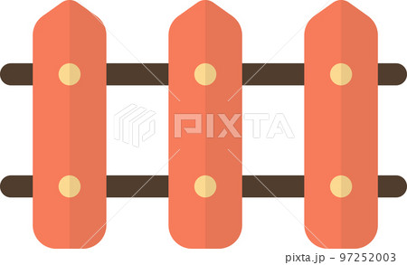 wooden fence illustration in minimal style 97252003