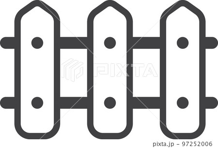 wooden fence illustration in minimal style 97252006