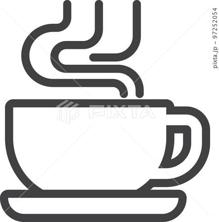 hot coffee mug illustration in minimal style hot coffee mug illustration in minimal style 97252054