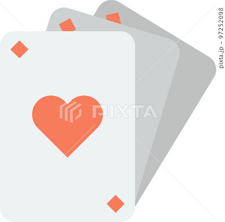 heart tarot card illustration in minimal style 97252098