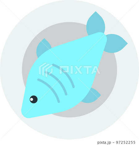 boiled fish and dishes illustration in minimal style boiled fish and dishes illustration in minimal style 97252255