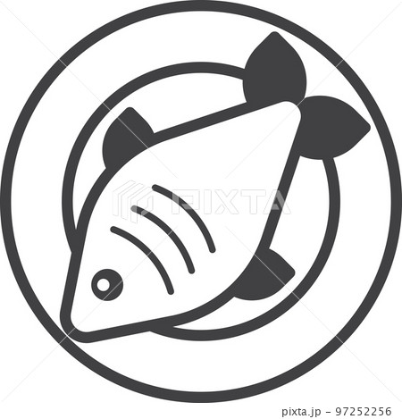 boiled fish and dishes illustration in minimal style boiled fish and dishes illustration in minimal style 97252256