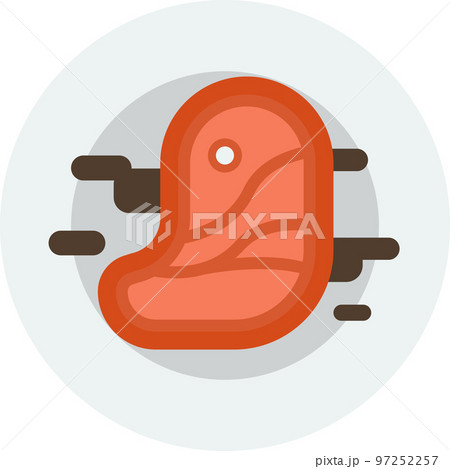 Pork or Beef Steak illustration in minimal style Pork or Beef Steak illustration in minimal style 97252257