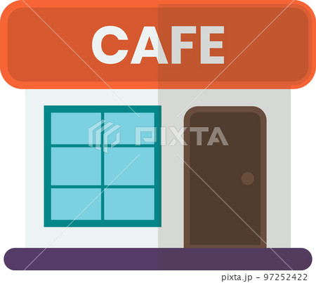 cafe building illustration in minimal style cafe building illustration in minimal style 97252422