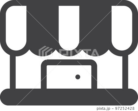 cafe building illustration in minimal style 97252428