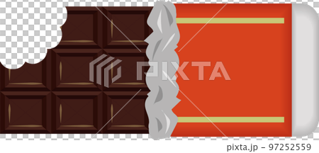 かじりかけの板チョコのイラスト素材 [97252559] - PIXTA