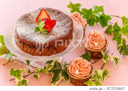 ガトーショコラとカップケーキ 97253667