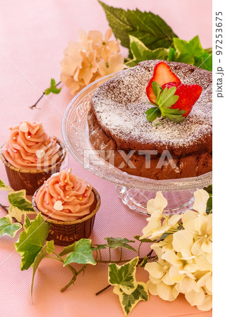 ガトーショコラとカップケーキ 97253675