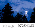 森の向こうに昇る満月3 97254183