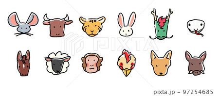 十二支の顔セット 97254685