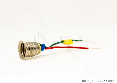 Isolated socket for a E10 LED Light Lamp on white background 97255097