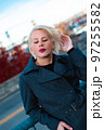 Close up portrait of an attractive blonde woman 97255582