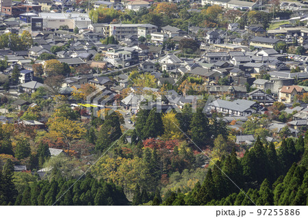 湯布院の町並み 狭霧台からの眺望 大分県由布市 湯布院の町並み 狭霧台からの眺望 大分県由布市 97255886